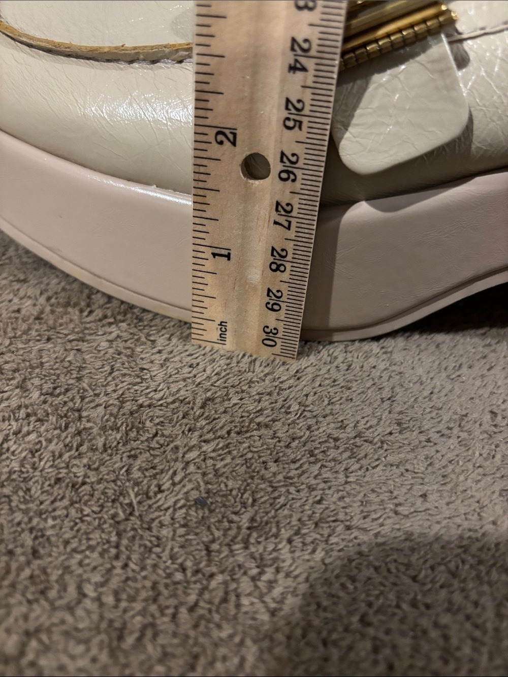 Women’s Cream Platform Loafer Heels - Picture 8 of 10
